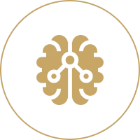 Abstract brain technology icon