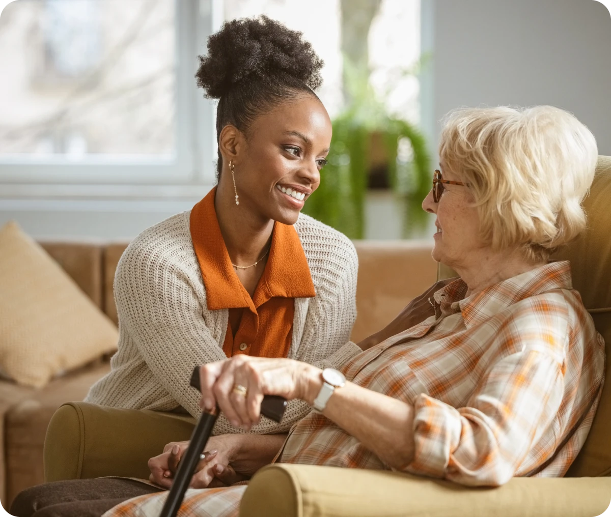Compassionate conversation between two women